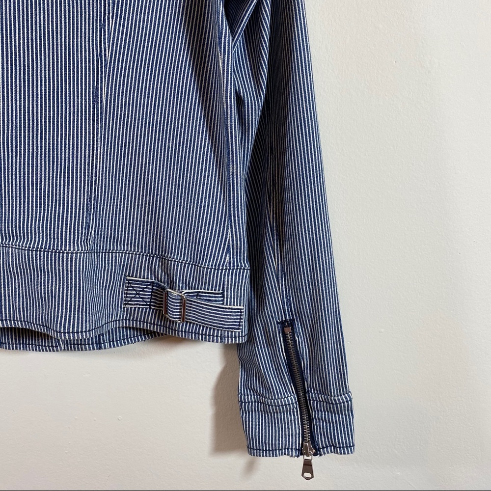 Banana Republic Factory Moto Striped Jacket M - Picture 5 of 7